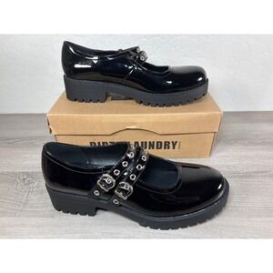 Dirty Laundy Vagabond Black Patent Lg Mary Jane Women's Size 9 EU 40